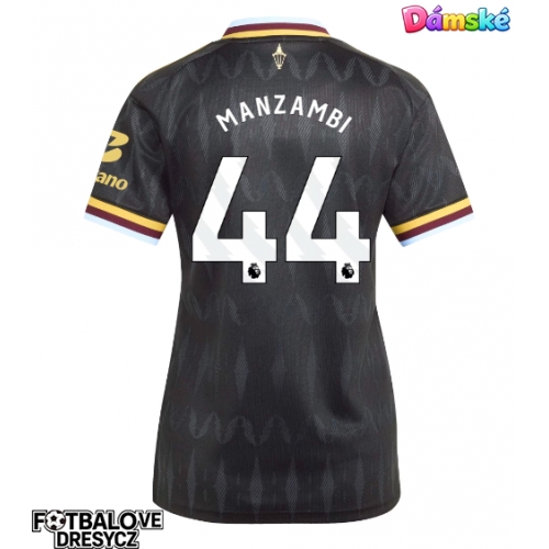 Aston Villa Johan Manzambi #44 Dámské Venkovní Dres 2026-27 Krátký Rukáv Aston Villa Johan Manzambi #44 Dámské Venkovní Dres 2026-27 Krátký Rukáv